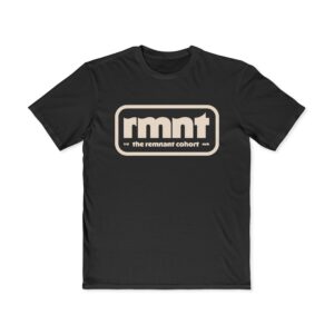 RMNT 'the remnant cohort' Logo T-Shirt â€” Retro Badge Tee for Men