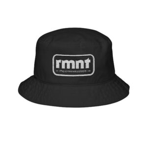 Embroidered 'RMNT' Logo Bucket Hat â€” Casual Streetwear Sun Hat