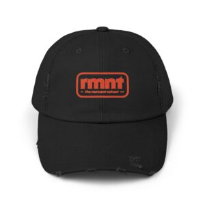 Distressed Dad Cap â€” Retro 'RMNT' Logo Streetwear Hat